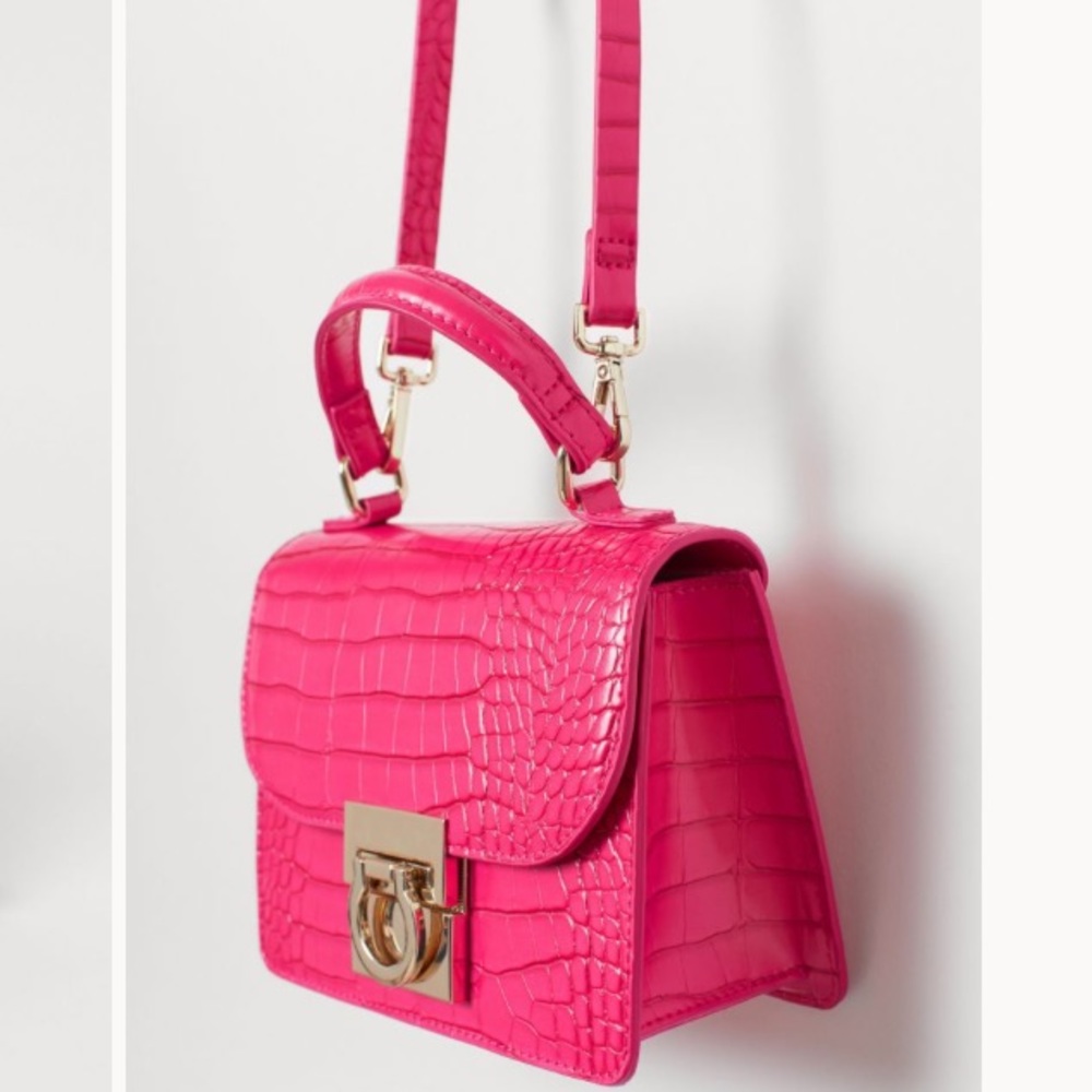 H&M Small Shoulder Bag Neon Pink